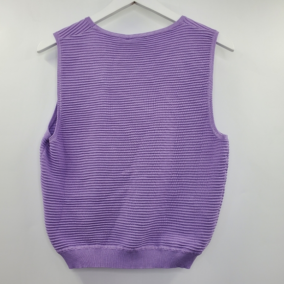 Fashion Nova Put Your Game On Sweater Lavender Ribbed Knit Sleeveless NEW - Picture 4 of 8